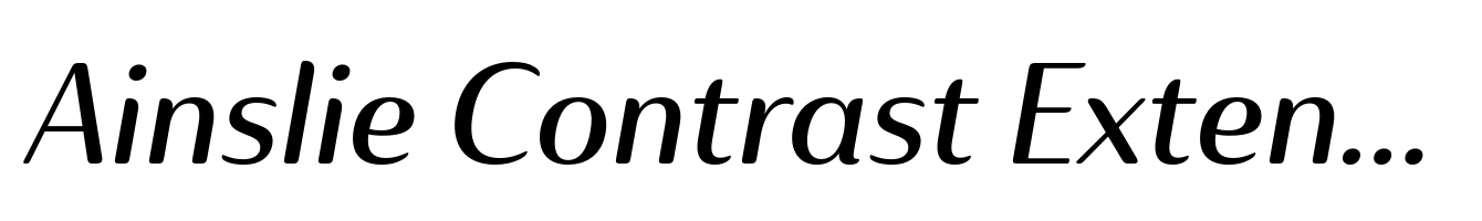 Ainslie Contrast Extended Demi Italic
